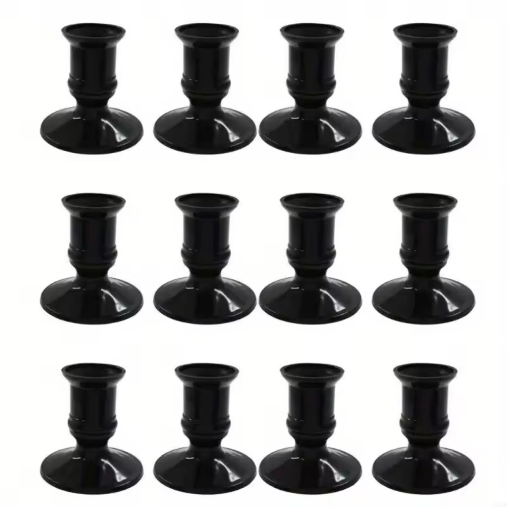 Set of 18 Black Candle Holders